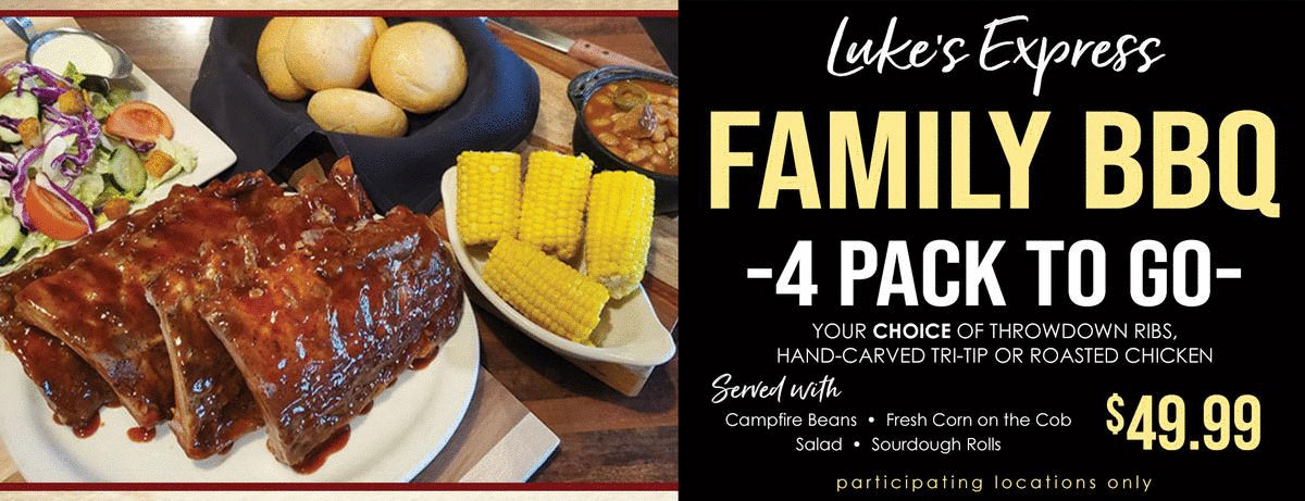 Try our family barbecue 4-pack to-go